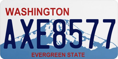 WA license plate AXE8577