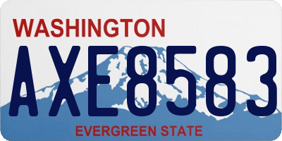 WA license plate AXE8583