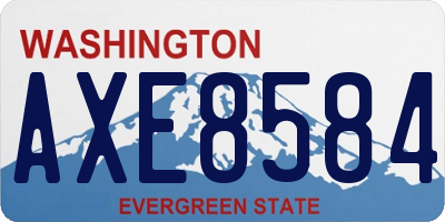 WA license plate AXE8584