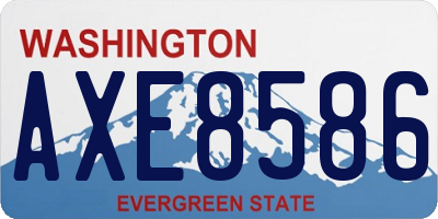 WA license plate AXE8586