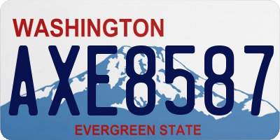 WA license plate AXE8587