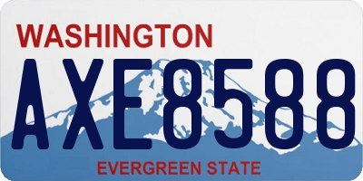 WA license plate AXE8588