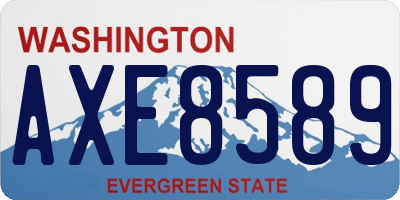 WA license plate AXE8589