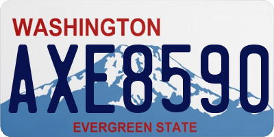 WA license plate AXE8590