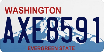 WA license plate AXE8591