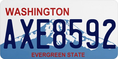 WA license plate AXE8592