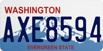 WA license plate AXE8594