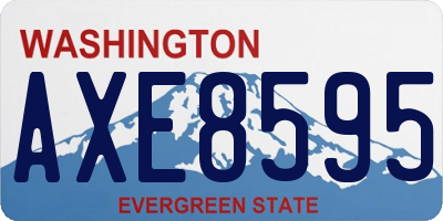 WA license plate AXE8595