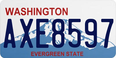 WA license plate AXE8597