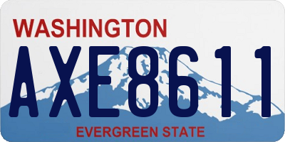 WA license plate AXE8611