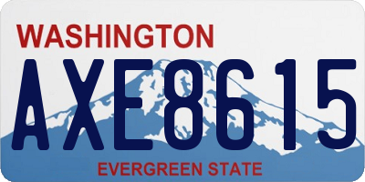 WA license plate AXE8615