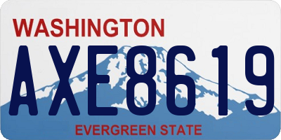WA license plate AXE8619