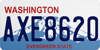 WA license plate AXE8620