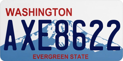 WA license plate AXE8622