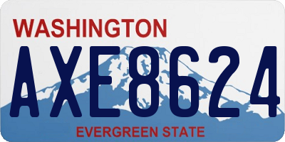 WA license plate AXE8624