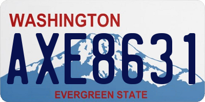 WA license plate AXE8631