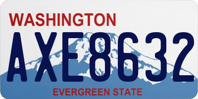 WA license plate AXE8632