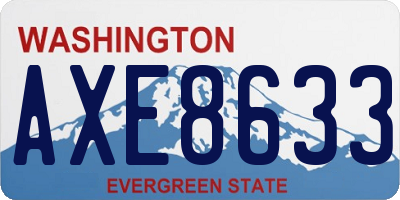WA license plate AXE8633