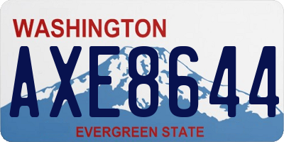 WA license plate AXE8644
