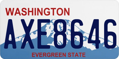 WA license plate AXE8646