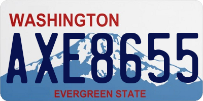 WA license plate AXE8655