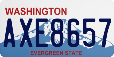 WA license plate AXE8657