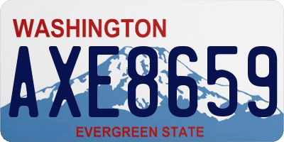 WA license plate AXE8659