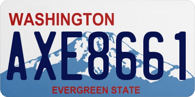 WA license plate AXE8661