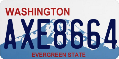 WA license plate AXE8664