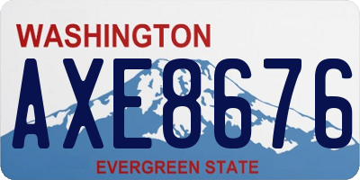 WA license plate AXE8676