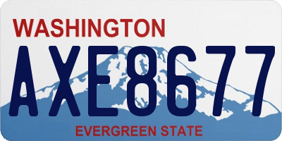 WA license plate AXE8677
