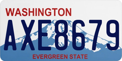 WA license plate AXE8679