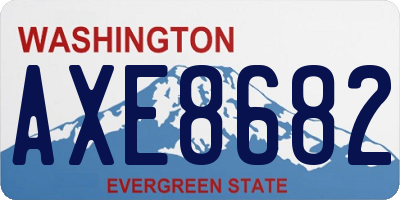 WA license plate AXE8682