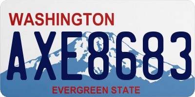 WA license plate AXE8683