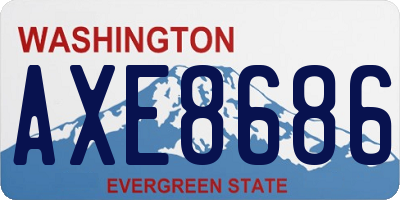 WA license plate AXE8686