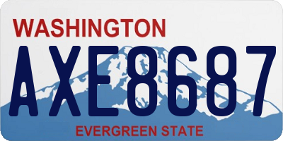WA license plate AXE8687