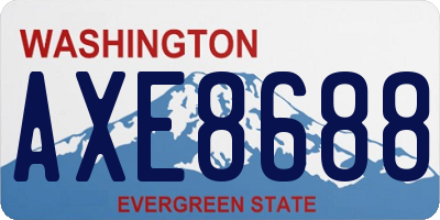 WA license plate AXE8688