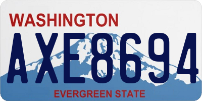 WA license plate AXE8694