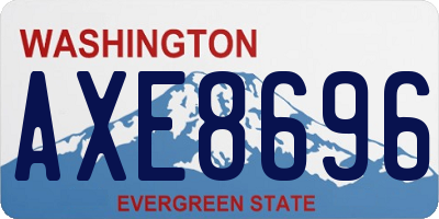WA license plate AXE8696