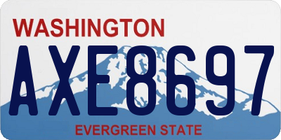 WA license plate AXE8697