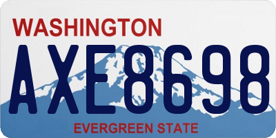 WA license plate AXE8698