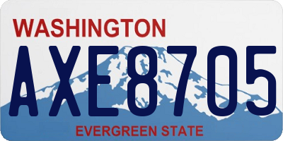 WA license plate AXE8705