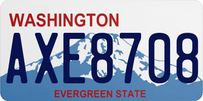 WA license plate AXE8708