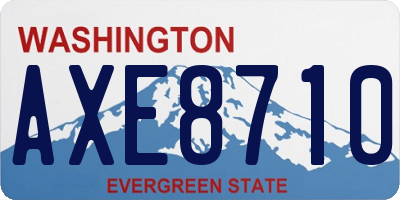 WA license plate AXE8710