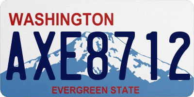 WA license plate AXE8712