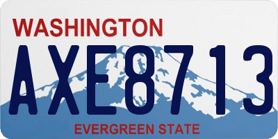 WA license plate AXE8713