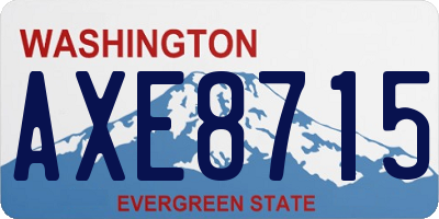WA license plate AXE8715