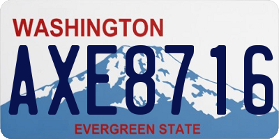 WA license plate AXE8716