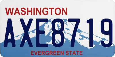 WA license plate AXE8719