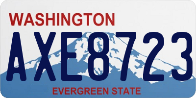 WA license plate AXE8723